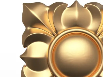 Rosette Carved Decoration CNC 02 Low-poly 3D model