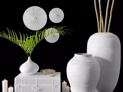 Decor white Uniqwa Low-poly 3D model