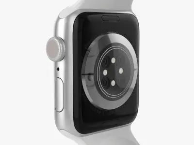 Apple Watch Series 6 silicone loop silver 3D model