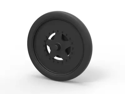 Front wheel from dragster 3D print model