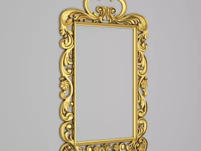 Classic Frame Mirror 008 3D model