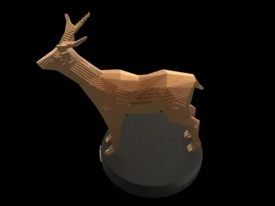 Parametric Deer Low-poly 3D model purchase
