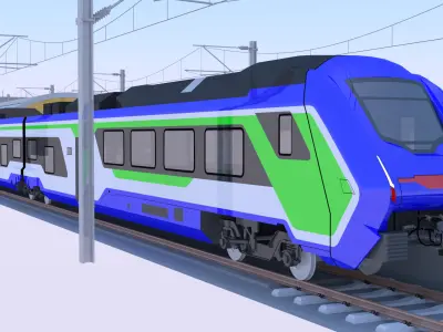 Station with Hitachi HTR 412 III 3D model