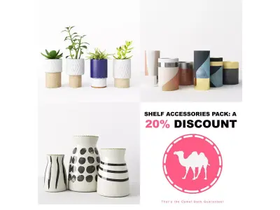 Shelf Accessories Pack A 3D Model Collection