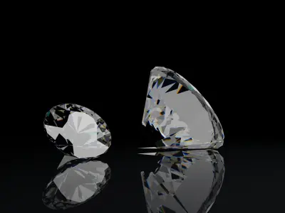 Realistic Diamond Low Poly Free low-poly 3D model