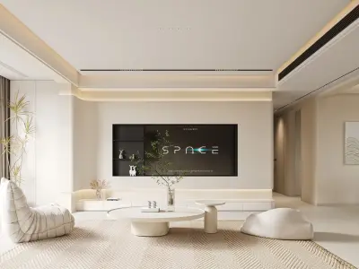 modern living room dining room interior scenes 23 3D model