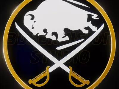 Buffalo Sabers logo - Cinematic - 3D print 3D model