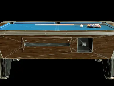 Pool Table Low-poly 3D model