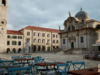 Dubrovnik Old Town Environment Low-poly 3D model