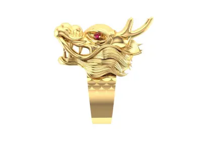 dragon ring 3D print model 3D print model