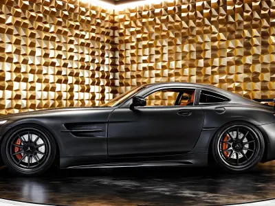 Mercedes Amg GT-R Low-poly 3D model