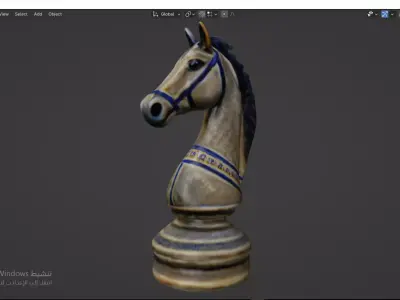 Horse chess Low-poly 3D model buy
