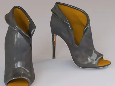 High Heel Ankle Booties  Free 3D model