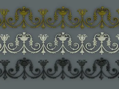 ornament baroque V2 3D model