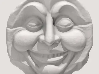 Moon Faces - 6 Models 3D Model Collection