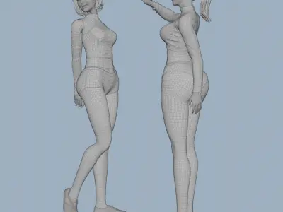 Summer Girls Free 3D model