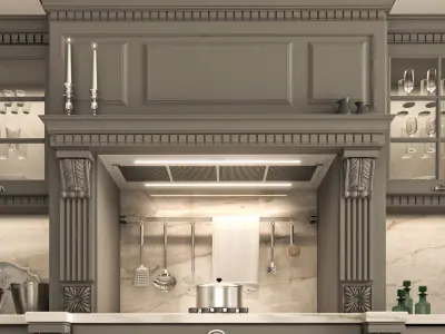 Kitchen Luxury Neoclassical  3D model