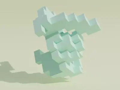 Geometric blocks V5 Low-poly 3D model