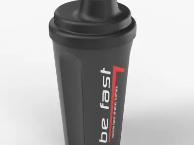 Matte Black Protein Shaker 3D model