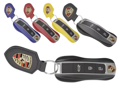 Car Key Porsche with a keychain Low-poly 3D model