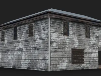 House 08 - Abandoned Low-poly 3D model