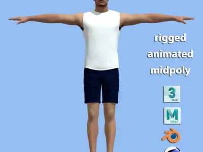 T-Pose Cristiano Ronaldo casual 3D model