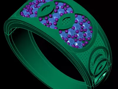 free jewelry ring  Free 3D print model
