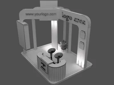  Booth Exhibition Stand a49 3D model