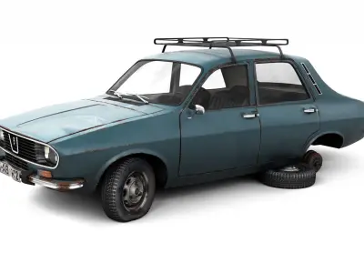 Rusty Dacia 1300 3D model