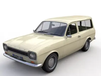 Escort Mk1 Station Wagon 1970 3D model