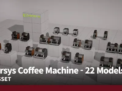 Eversys Coffee Machine - 22 Models Low-poly 3D model