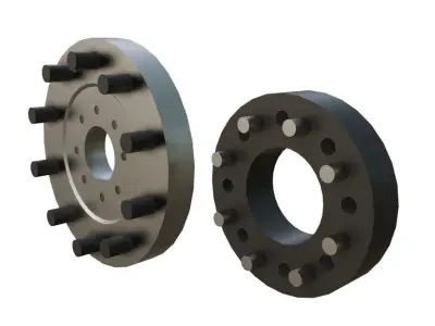 Spacer and Adapter Low-poly 3D model