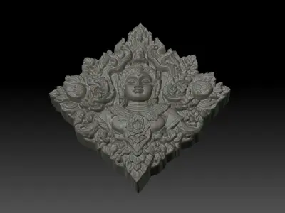Thai Ornament Decor Bas Relied 01 - 231005 3D print model