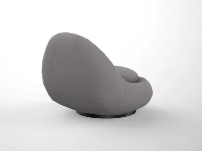 Deane Lounge Chair grey Low-poly 3D model