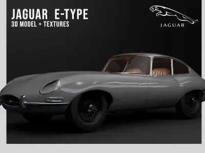 Jaguar E-Type - 3D Model  3D model