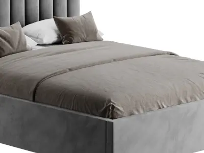 Double bed Olivia 3D model