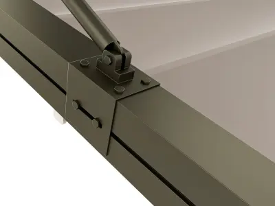 Motorized Pergola 3a bronze patina dark 3D model