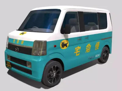 Key Car Mazda Scrum Lowpoly Low-poly 3D model