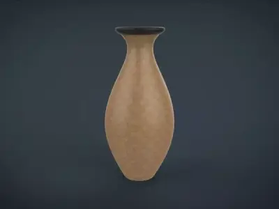 Pot wooden vase Free low-poly 3D model