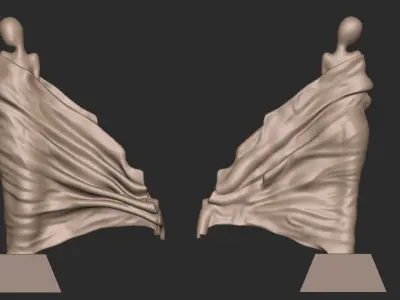 Woman in spring figure 3D print model