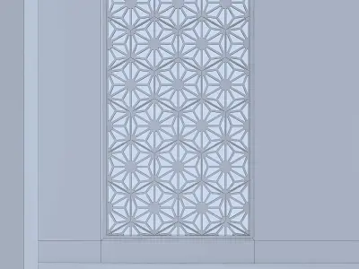 3d screen decorative metal Low-poly 3D model