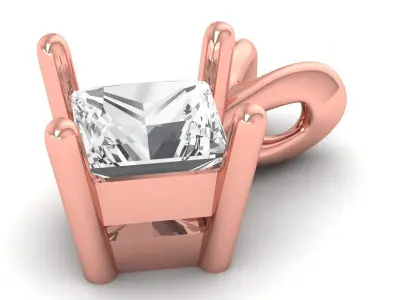 Princess Stone Pendant Women Pendants 3D print model