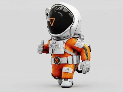 TOON ASTRONAUT CV-200  Rigged for Unreal Engine - Unity - MIXAMO 3D model