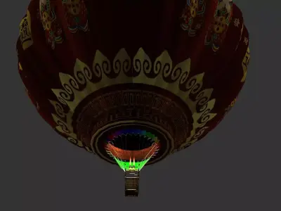 Chinese lantern Low-poly 3D model buy