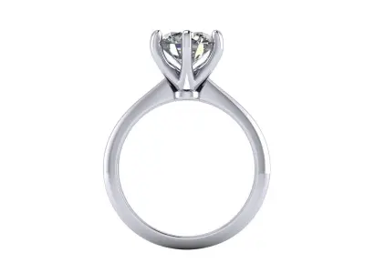 Solitaire Diamond Women Fashion Ring R18 3D print model