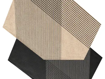 Carpet RD Grid Kilim by Amini 305x370 cm  3D model