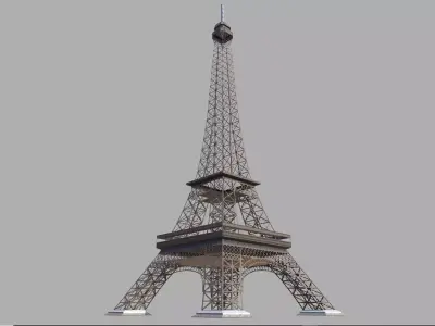 Eiffel Tower 3d Model Low-poly 3D model