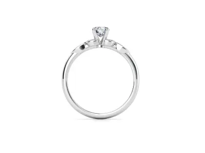 ZDR088 engagement ring with diamonds 3D print model