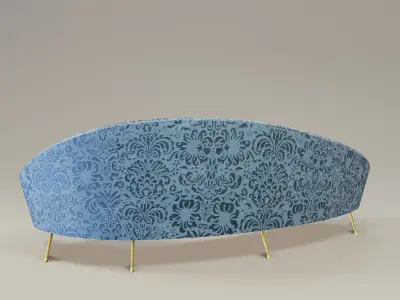 Curved sofa 3D model