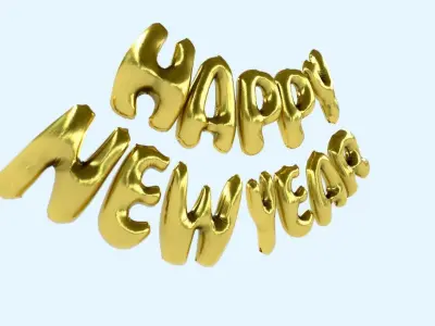 HAPPY NEW YEAR 3D model